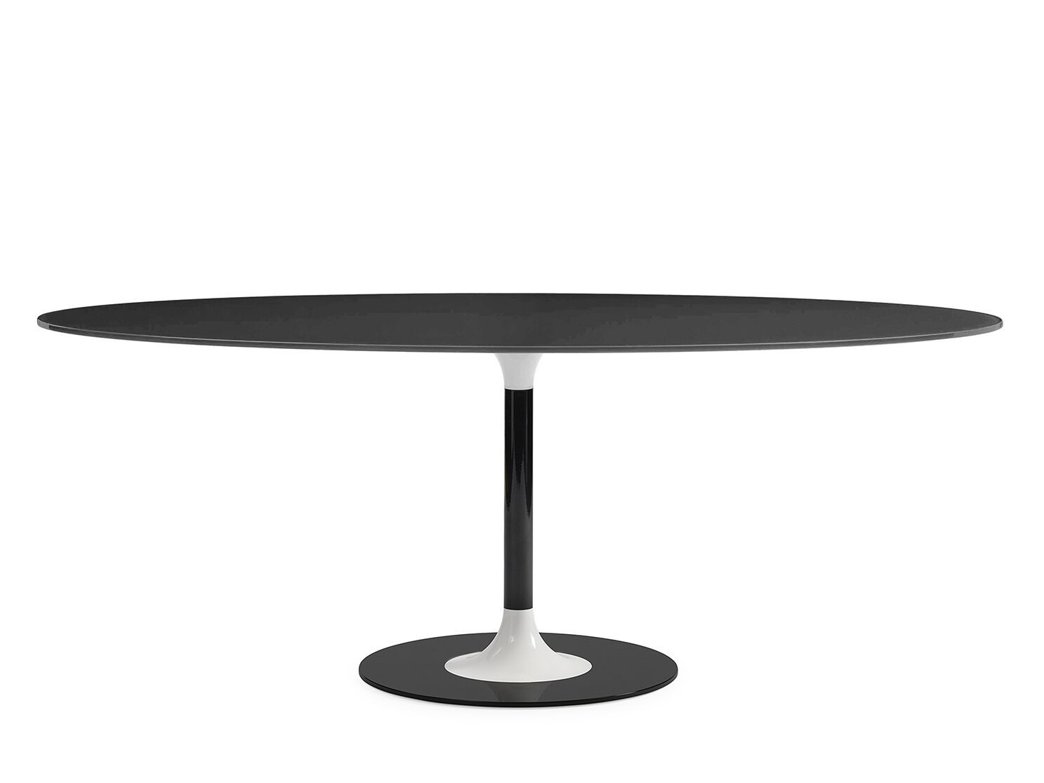 Овальный стол с хрустальной столешницей и стальным основанием Kartell Тьерри ARCH-00125470