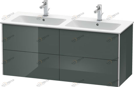 XS417503838 Тумбочка подвесная XSquare #XS4175 1280 x 478 мм Доломитово-серый глянцевый лак Duravit