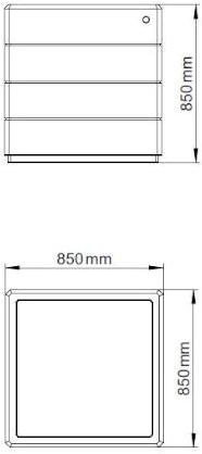 ENCHO ENCHEV - ETE Квадратная кашпо для общественных мест  73  - Вид №5