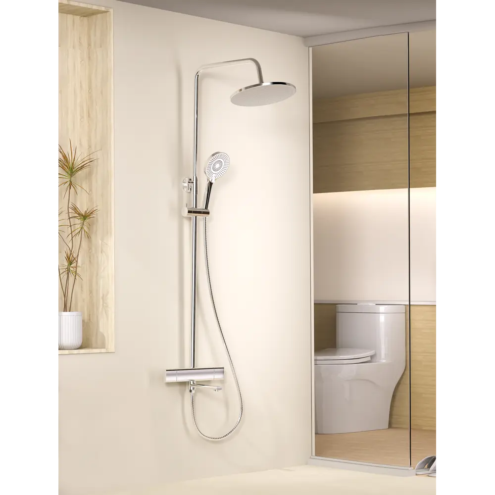 Душевая система FRAP Arne с термостатом и 3 режимами полива 89370459 STLM-1397572 - Вид №15