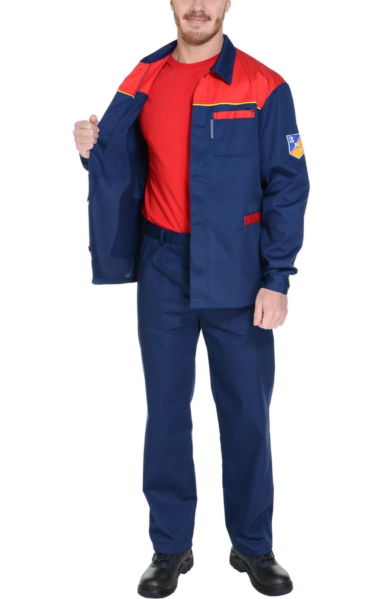 65444 Костюм "Труд" рабочий темно-синий красный  Летняя спецодежда  размер 52-54/182-188  - Вид №8