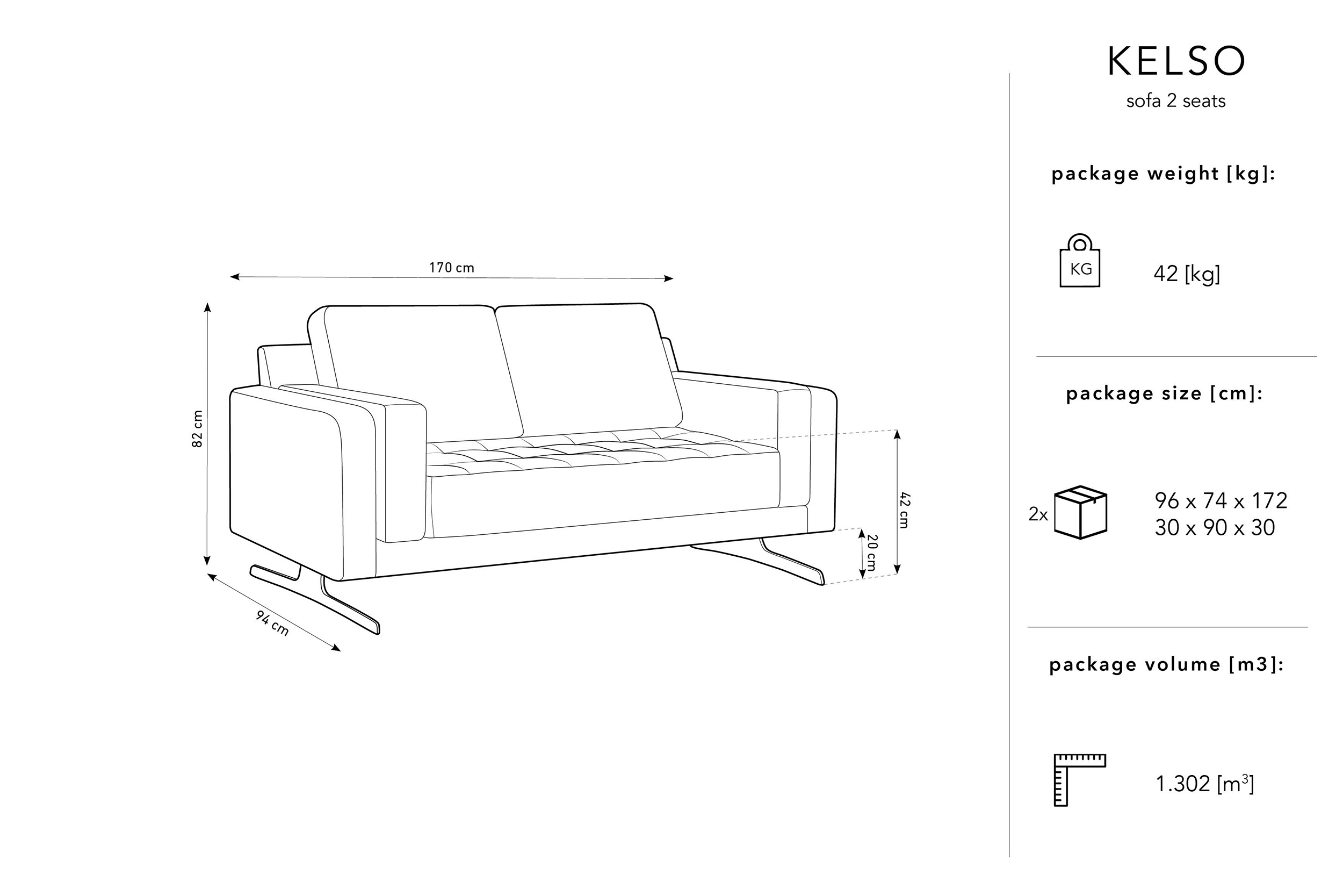 2000983247605 Диван SIKA DESIGN Kelso Santreyd  - Вид №1
