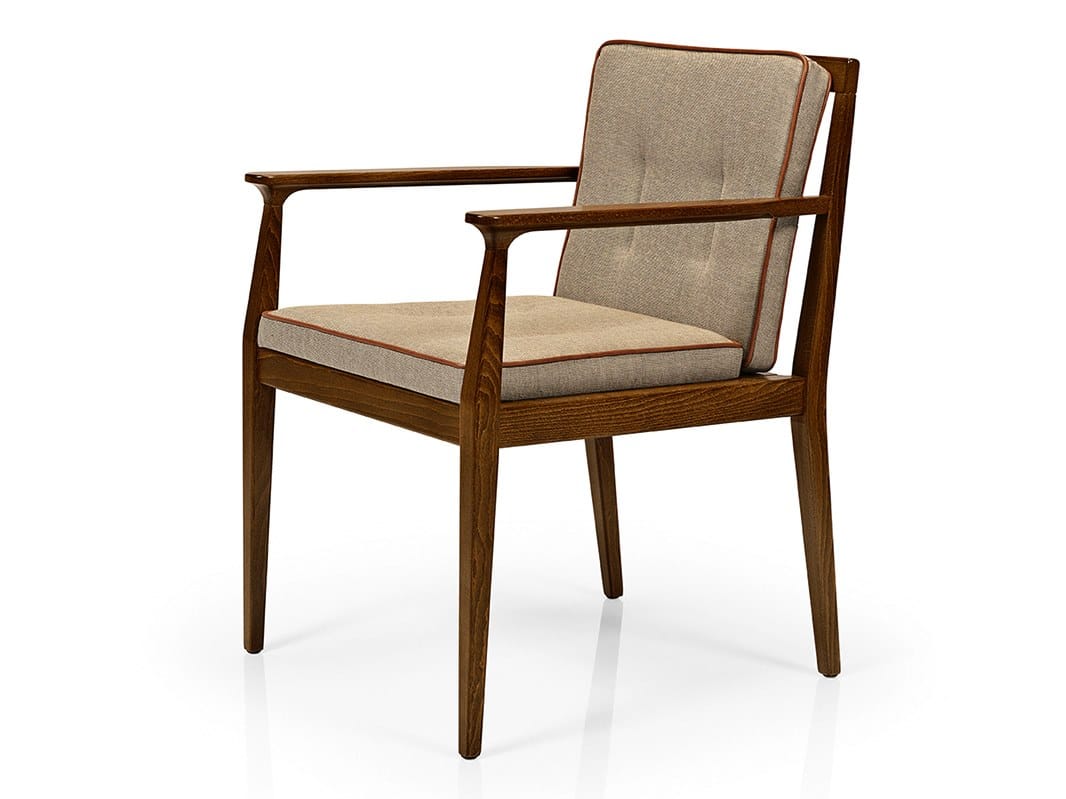 Деревянный мягкий стул с подлокотниками More Contract Annie ARCH-00007007