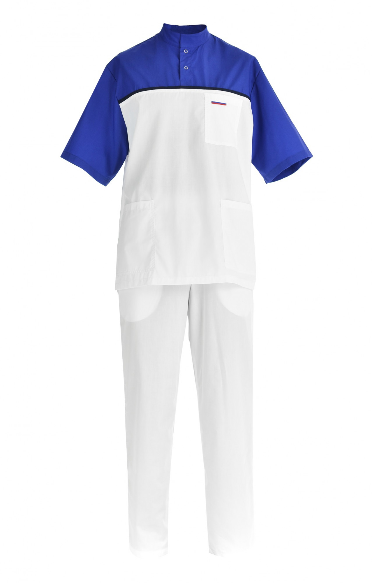 61947 Костюм "Лидер" белый василек  Медицинская одежда  размер 52-54/182-188 Спецодежда 