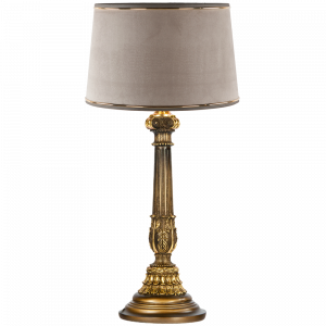 32022,34057 Настольная лампа Колонна Испанская Бронза Тюссо Капучино BOGACHO