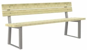 Lazzari Деревянная скамейка со спинкой Mediterraneo