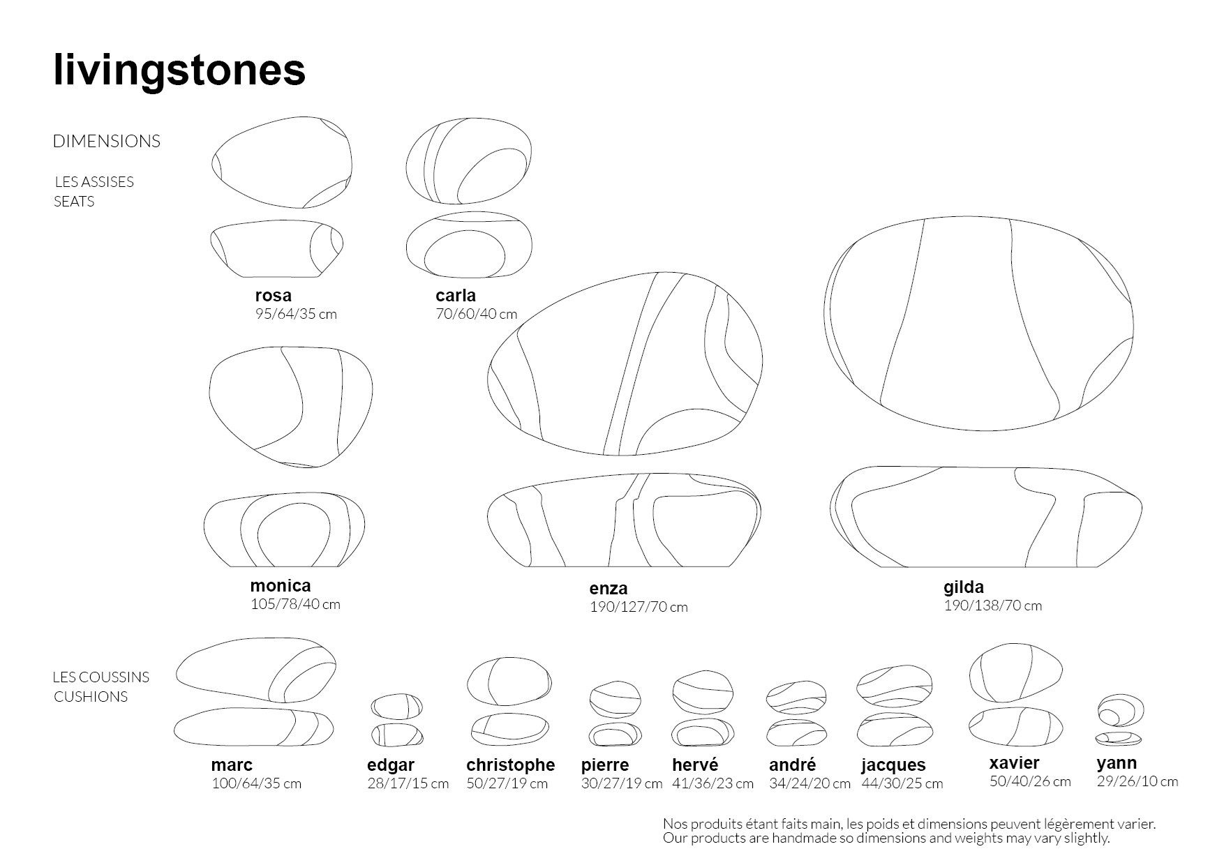 Пуф smarin Livingstones - ARDA pebble system ARCH-00105346 - Вид №6