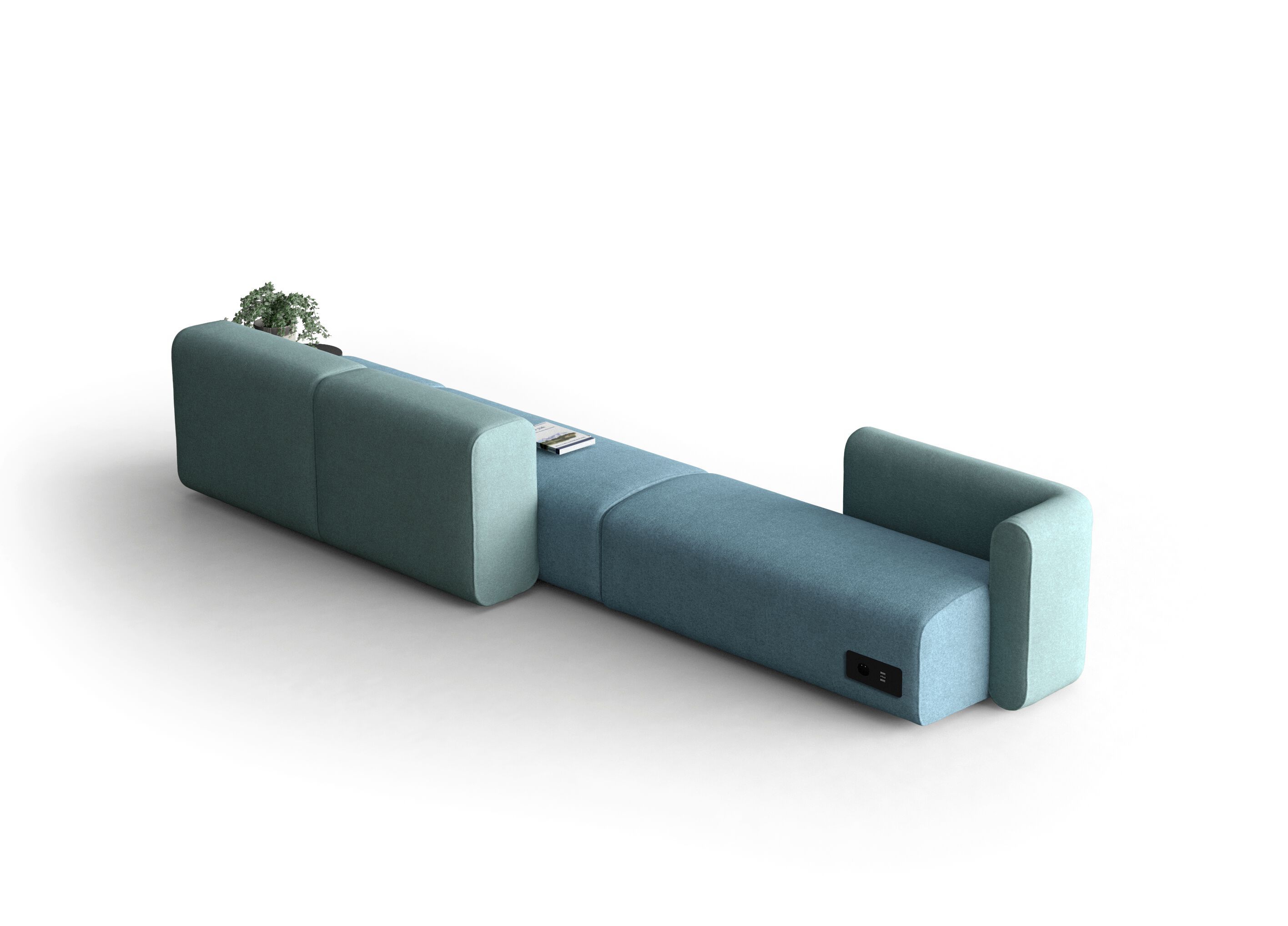 Ткань мягкая модульная скамья для контракта Leyform Noà ARCH-00017966 - Вид №10