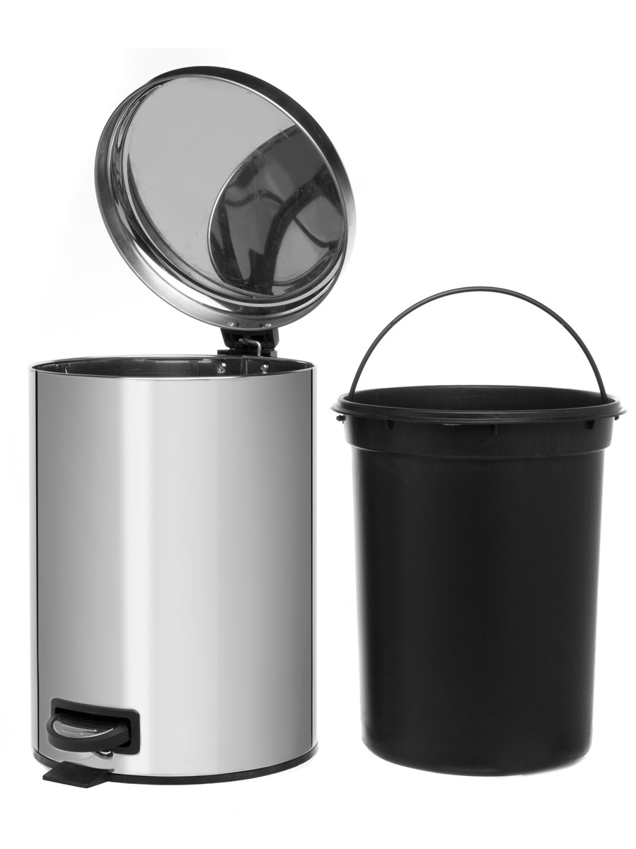 Вёдра с педалью и крышкой Pavo 12L Chrome NAVAKO 11528 - Вид №2