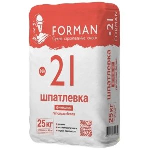 Шпаклёвка гипсовая финишная Forman №21 25 кг