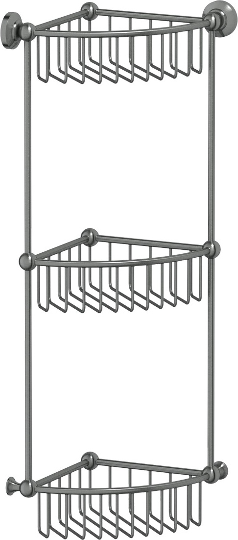 STI 409 Полочка-решетка угловая 3-х ярусная 23 cm 3SC STILMAR ANTIQUE SILVER Treesseci 3SC