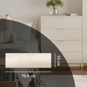 Фасад комода Лион Аша 22x79.6x1.6 см ЛДСП цвет бежевый