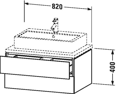 LC581702121 L-Cube Тумбочка для консоли Орех темный декор Duravit - Вид №1