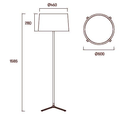 Ткань торшер LedsC4 вестибюль ARCH-00112354 - Вид №4