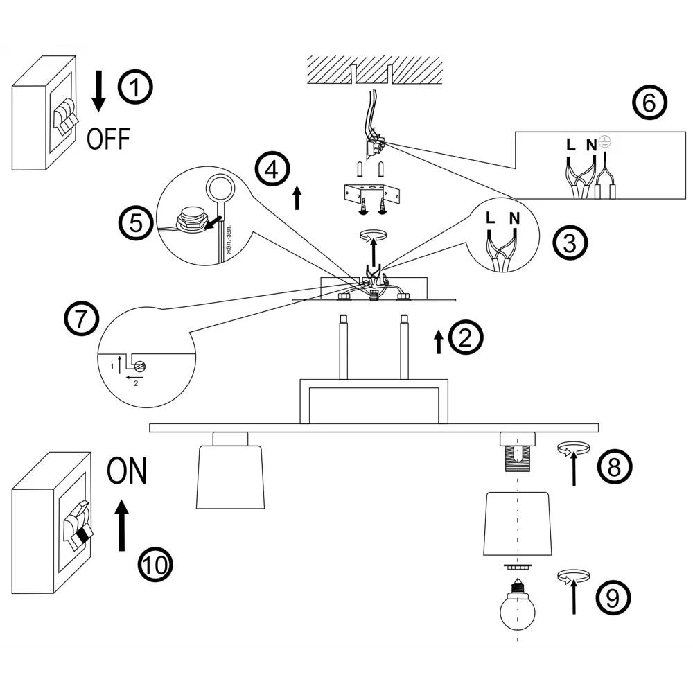 Люстра потолочная Техно КС30093/3C, 3 лампы, 9 м², цвет чёрный КЛЮЧНИК STLM-2135053 - Вид №11