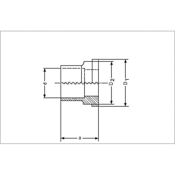 14372181 SANHA 4372 резьб.соединение ВП с плоским уплотн., бронза 18x1 мм  - Вид №1