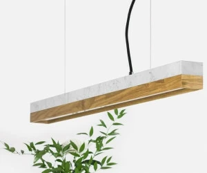 GANTlights Светодиодный подвесной светильник из каррарского мрамора и дуба C