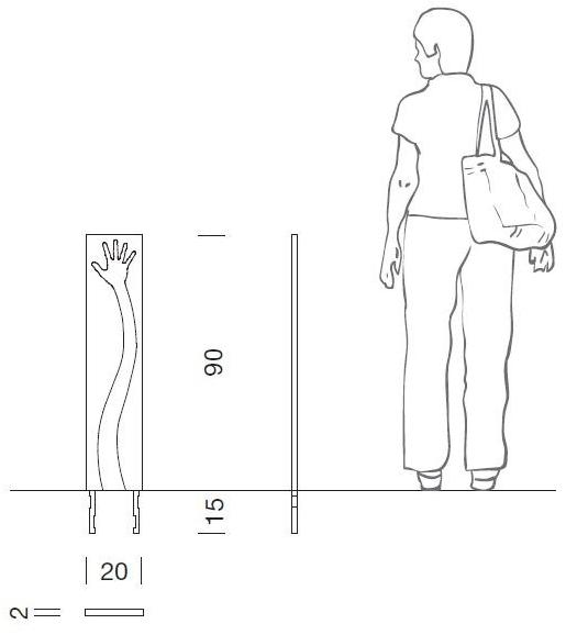 URBIDERMIS Фиксированный столбик из стали Corten ™ Táctil sun-id-1350021 - Вид №2