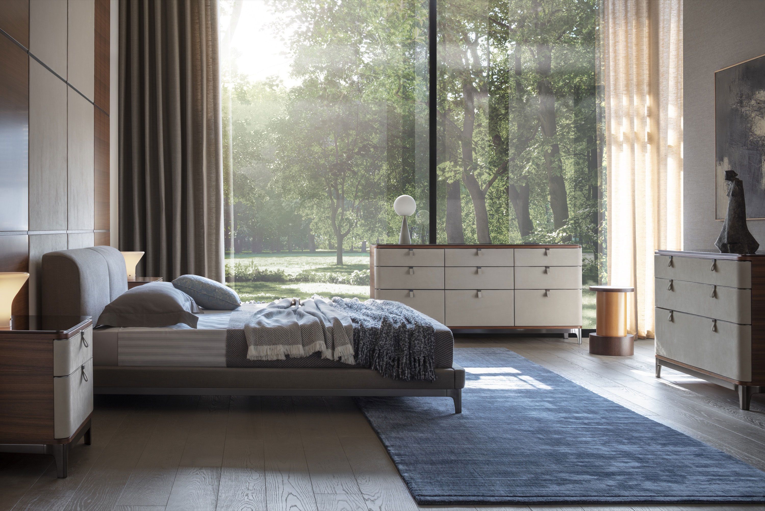 Комод из орехового дерева с кожаной обивкой OAK New York Suite ARCH-00036179 - Вид №4