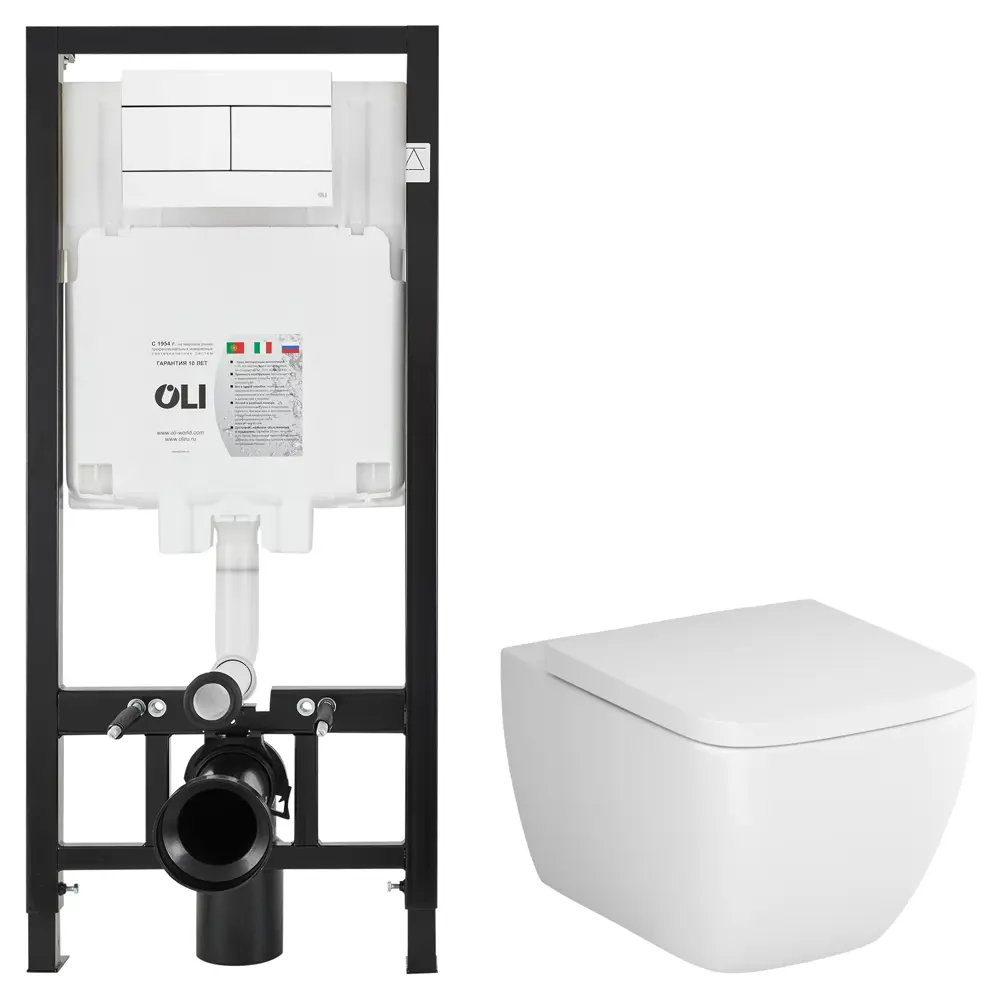 Комплект инсталляции Oli 80 Eco с безободковым унитазом AM.PM Gem STLM-2110448