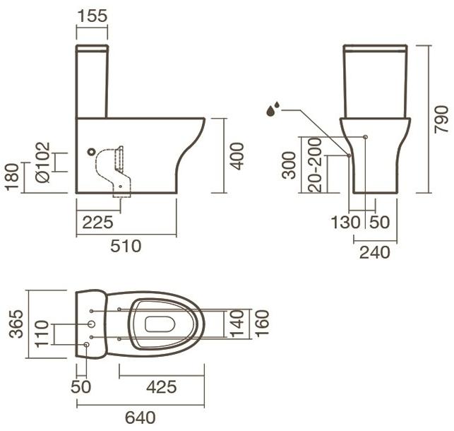 Набор Sanitana компакт POP ART: чаша BTW + сливной бачок + крышка с механизмом (микролифт) S10076923300000;S10077366600000;TN80001962600000 - Вид №2