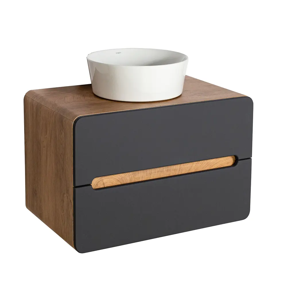 Santreyd Окинава — подвесная тумба под раковину 80 см в цвете графит 85282096 Ванная комната STLM-0980904 - Вид №4