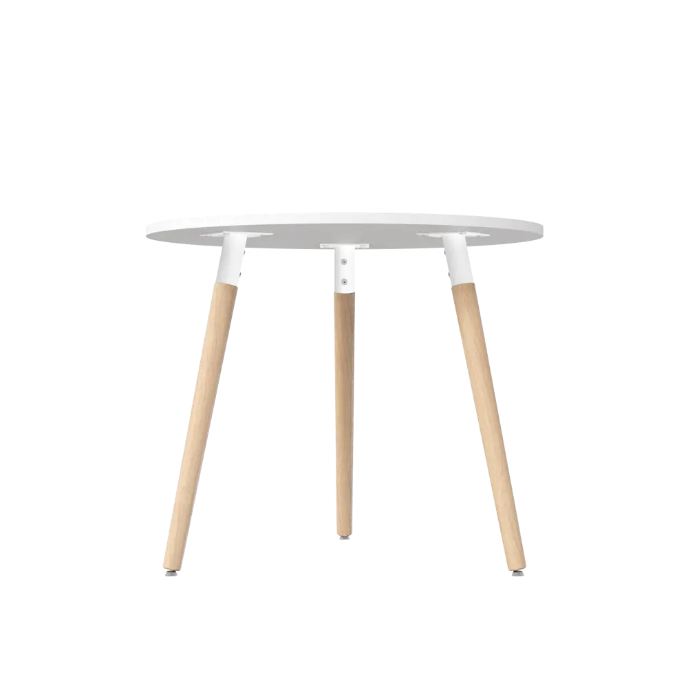 Стол обеденный Сенатор Т2 90x76x90 см круг дерево цвет светлое дерево/белый Santreyd STLM-2003711 - Вид №5