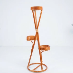 Цветочница круглая с 2 подставками 135х48 см коньяк Calamus Rotan VINOTTI  00-3885402 Коричневый