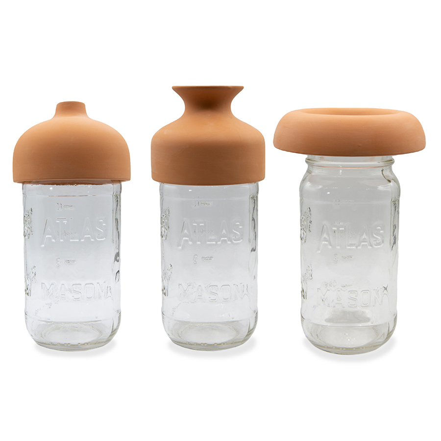 CD548 Набор насадок для ваз 3 шт, глина Kikkerland 