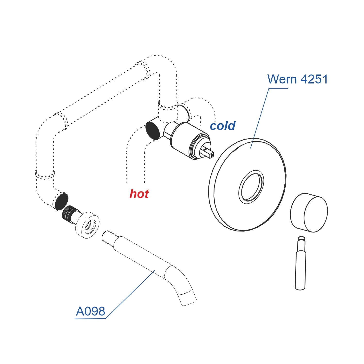 A42583 Встраиваемый комплект для раковины WasserKRAFT  - Вид №1