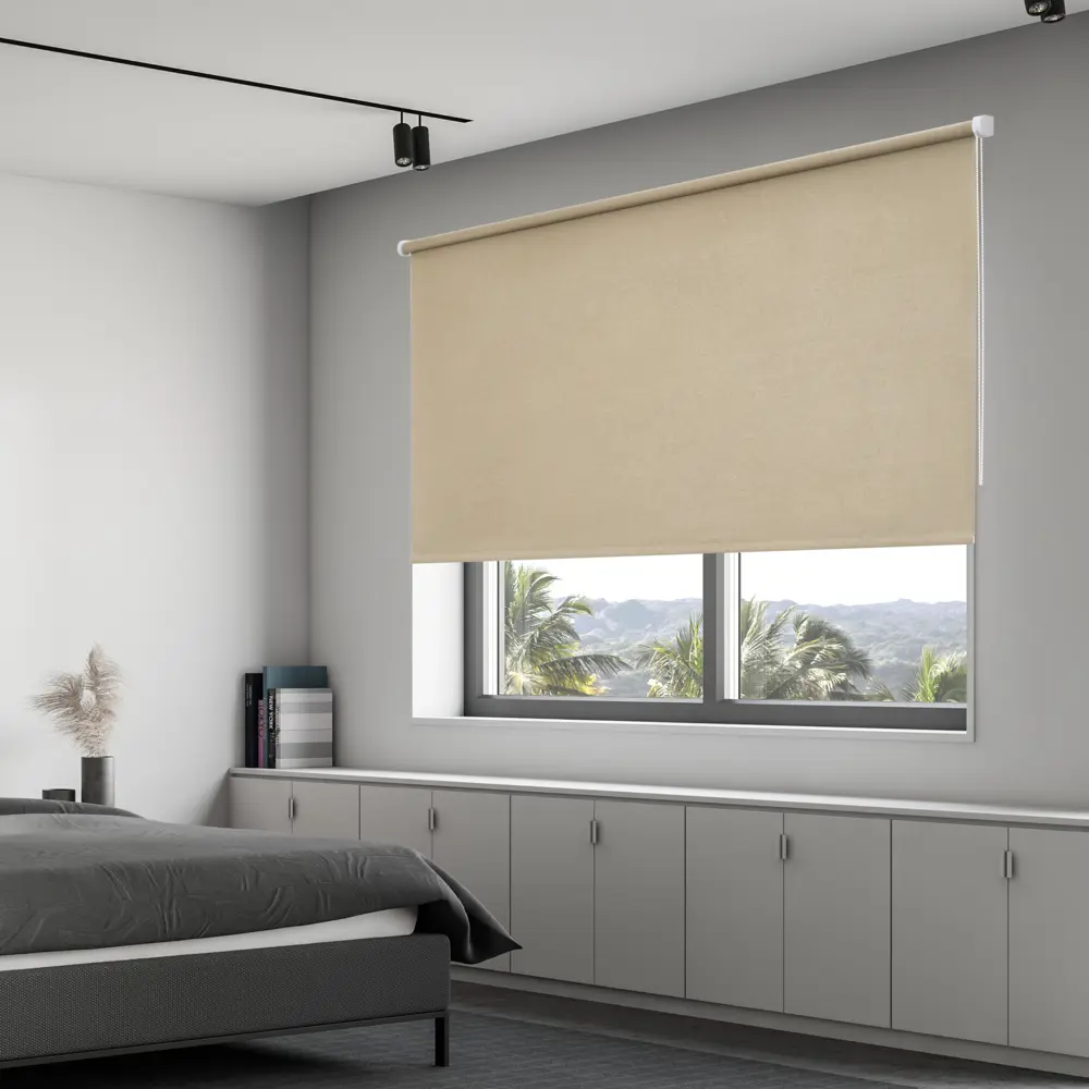 Штора рулонная блэкаут KREAFORTA Karelia 160x175 см бежевая STLM-2120495 - Вид №7