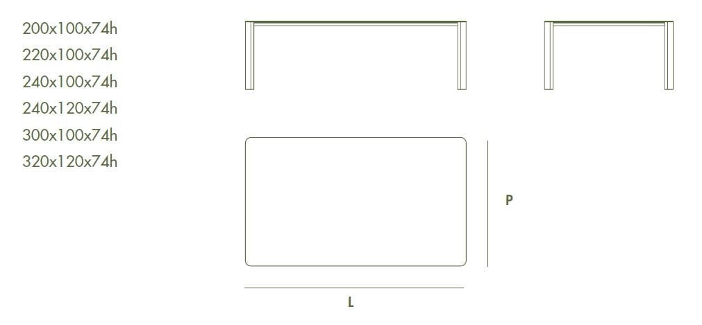 Прямоугольный садовый стол Sovet Italia Kodo ARCH-00149631 - Вид №10