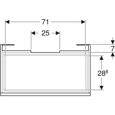 501.906.00.1 Шкафчик для раковины Geberit Renova Plan, с одним выдвижным ящиком и одним внутренним выдвижным ящиком Geberit  - Вид №42