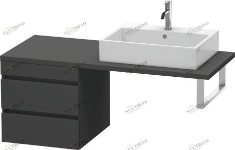 DS533704949 DuraStyle Шкафчик для консоли Графит матовый, декор Duravit