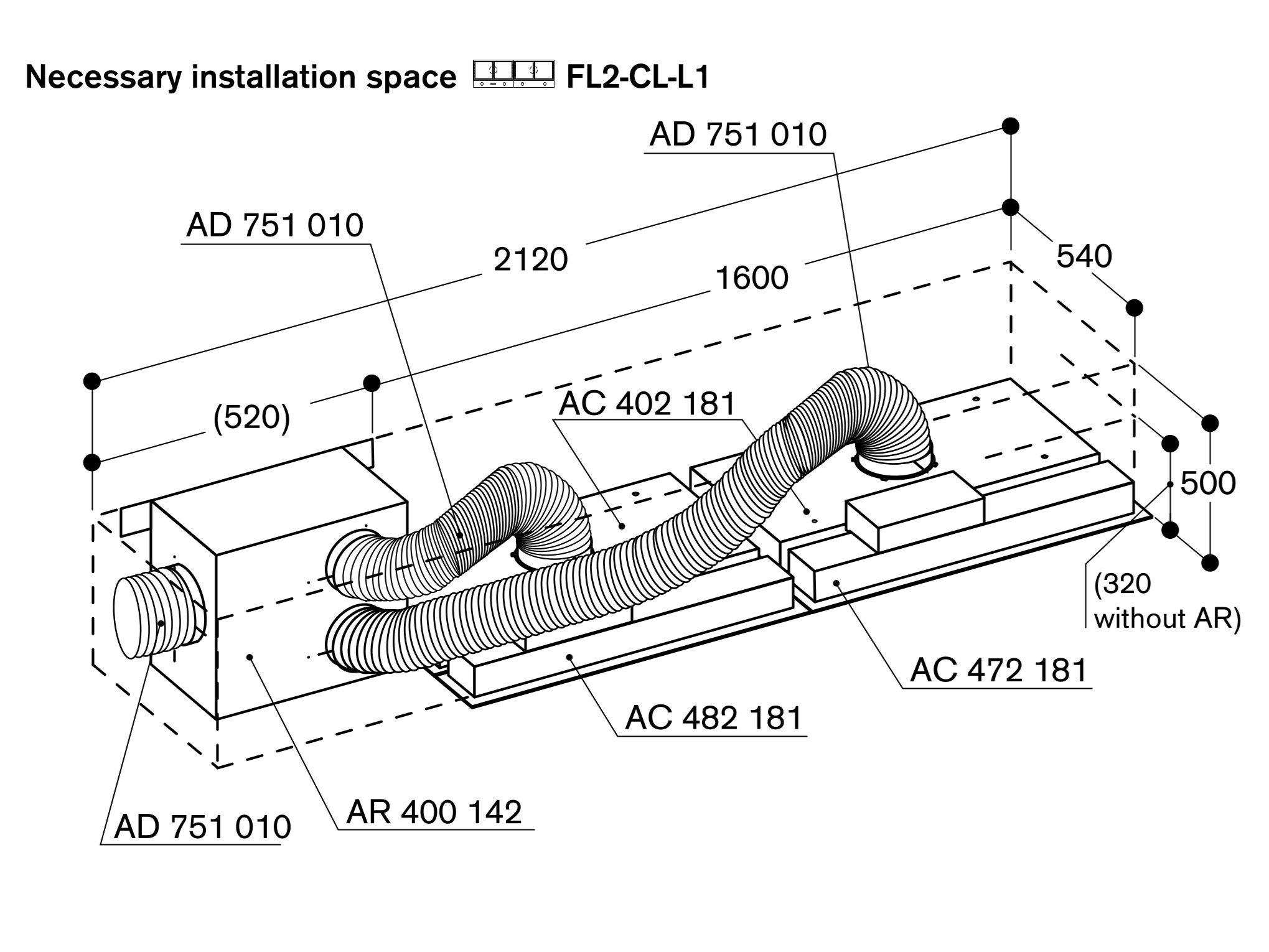 Модуль управления вытяжкой из нержавеющей стали GAGGENAU серия 400 ARCH-00119040