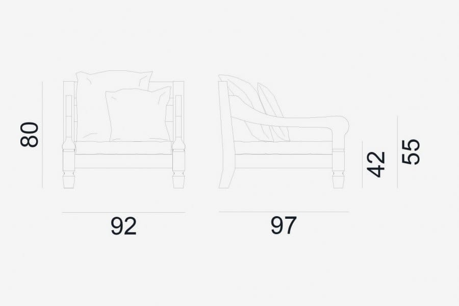 Стул из тикового дерева Gervasoni Jeko ARCH-00068926 - Вид №2