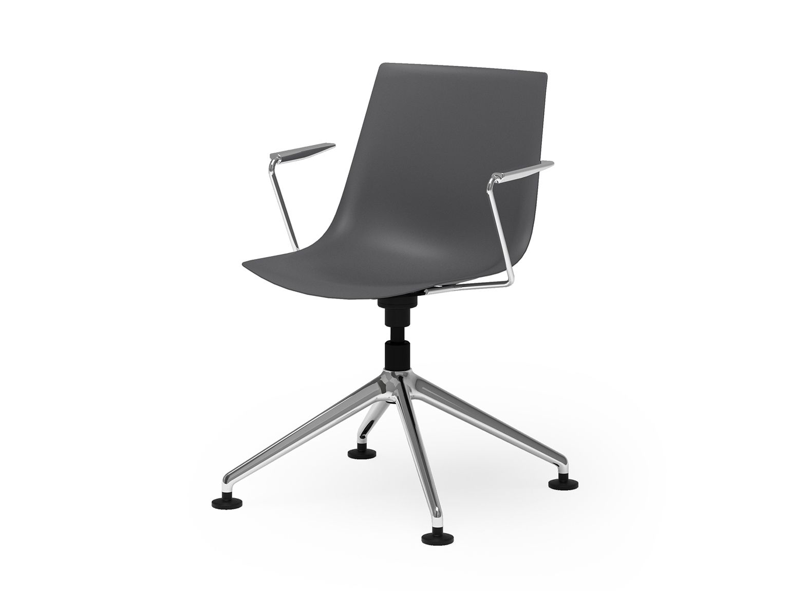 Пластиковый спиц поворотный стул с подлокотниками SCHNEEWEISS interior Blaq ARCH-00082386