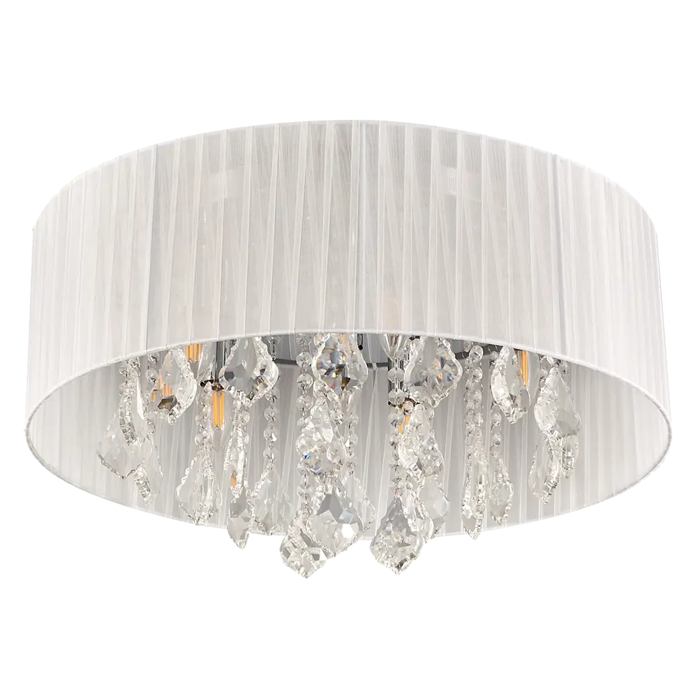Люстра хрустальная потолочная Жаклин 6 ламп 12 м² цвет белый MW-Light STLM-2135582 - Вид №2