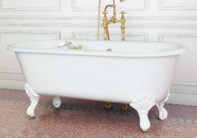 Gentry Home Bexley Cast iron bathtubs with feet Цветочная бронза GH101776  - Вид №1