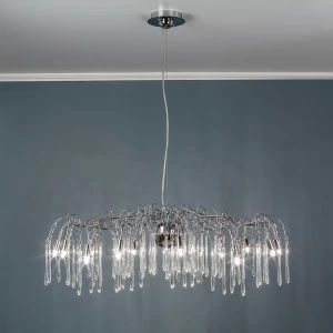Люстра подвесная на 15 ламп хром Frezia Light 116017 FREZIA LIGHT ДИЗАЙНЕРСКИЕ 00-3953604 Прозрачный;хром
