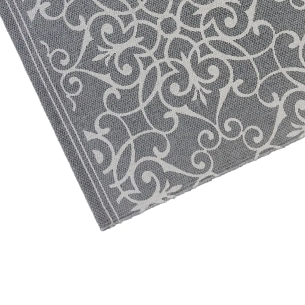 Ковер KREAFORTA Lessa 60x120 см хлопок цвет темно-серый STLM-2036711 - Вид №1