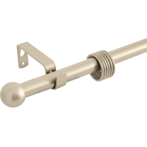 Карниз однорядный раздвижной d19/16 мм шар 160-320 см цвет сталь