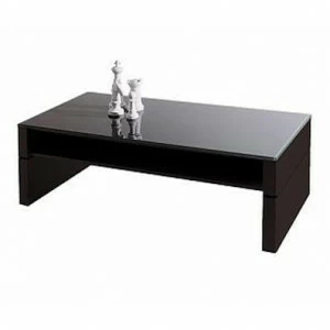 Журнальный столик черный прямоугольный со стеклянной столешницей Vision 4 PUSHA PUSHA 062883 Черный