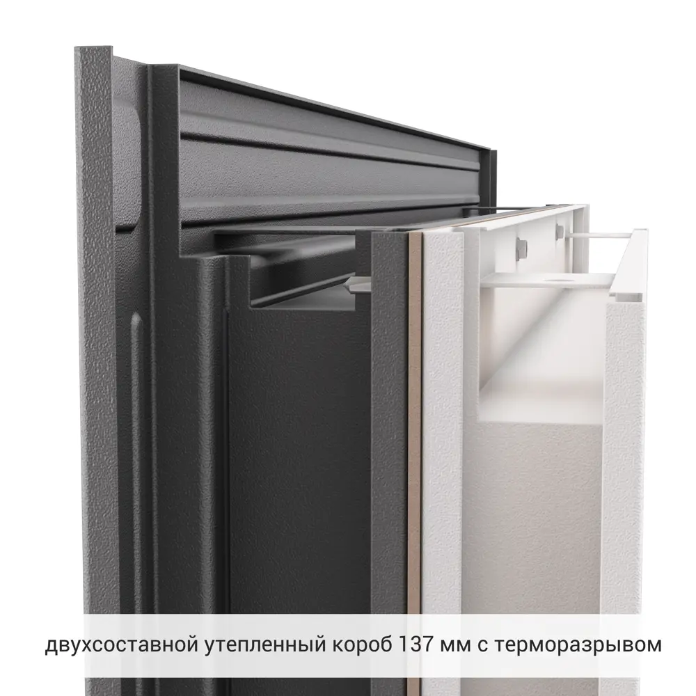 Дверь входная металлическая Термо С-2 эмаль Стелла 950 мм правая цвет белый TOREX STLM-2186190 - Вид №10