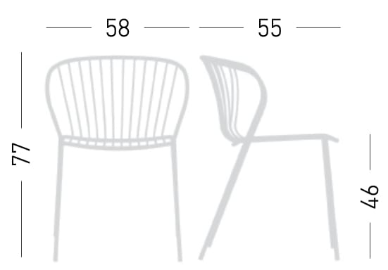 Металлический штабелируемый стул GABER Amitha ARCH-00148821 - Вид №13