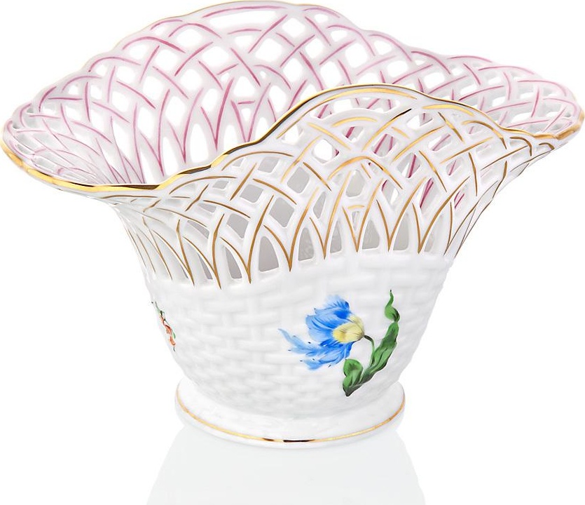 68983 Herend Корзинка ажурная 19см "Китти" Фарфор 