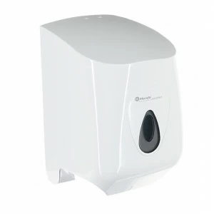 CTS101 Контейнер для бумажных полотенец в рулонах TOP MAXI, АБС-пластик, белый, серое окно Merida