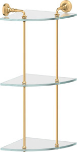 STI 319 Полка угловая 3-х ярусная 23 cm 3SC STILMAR MATTE GOLD