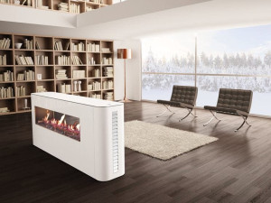 Мобильный газовый камин с принудительной тягой