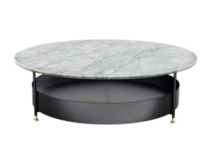 Мраморный журнальный столик с отсеком для хранения